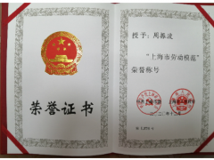 扎根德力西17年 周振波荣膺“上海劳动模范”荣誉称号
